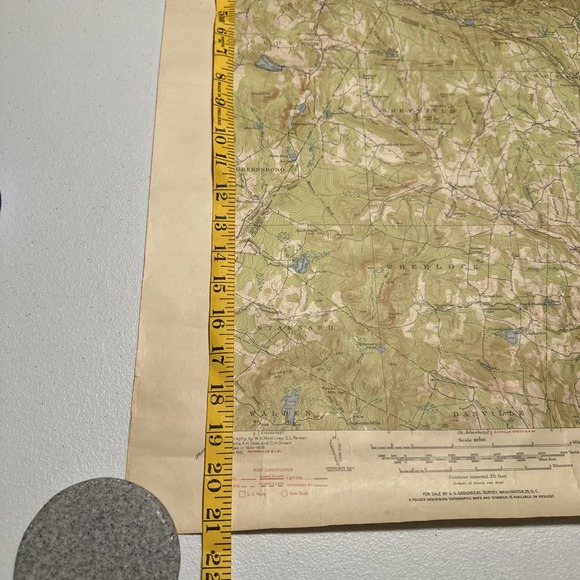 1951 USGS GEOLOGICAL LYNDONVILLE VT VERMONT Quadrangle 1:625 MAP VINTAGE - Picture 16 of 16